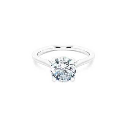 Precision Set Round Solitaire Diamond Engagement Ring — photo 1 of 2