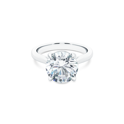 Precision Set Round Solitaire Diamond Engagement Ring — photo 1 of 3