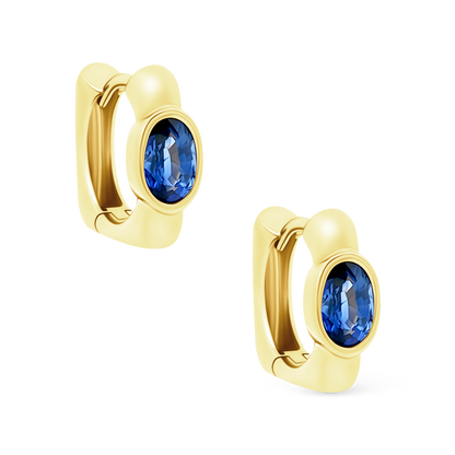 18k Yellow Gold Sapphire Huggys — photo 1 of 3