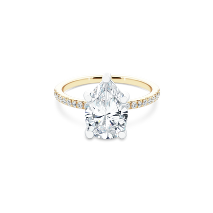 Precision Set Pear Diamond Pave Engagement Ring — photo 1 of 3