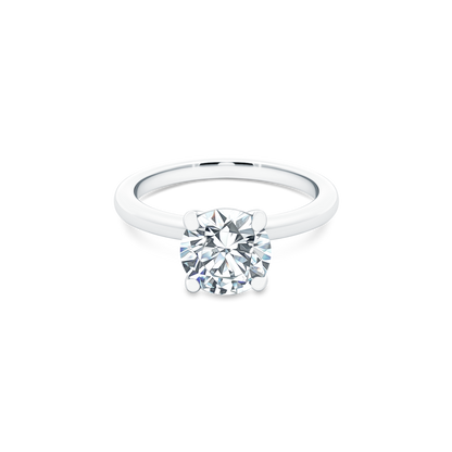 Precision Set Round Solitaire Diamond Engagement Ring — photo 1 of 3