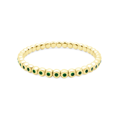 18k Yellow Gold Emerald Stretch Bracelet — photo 1 of 2