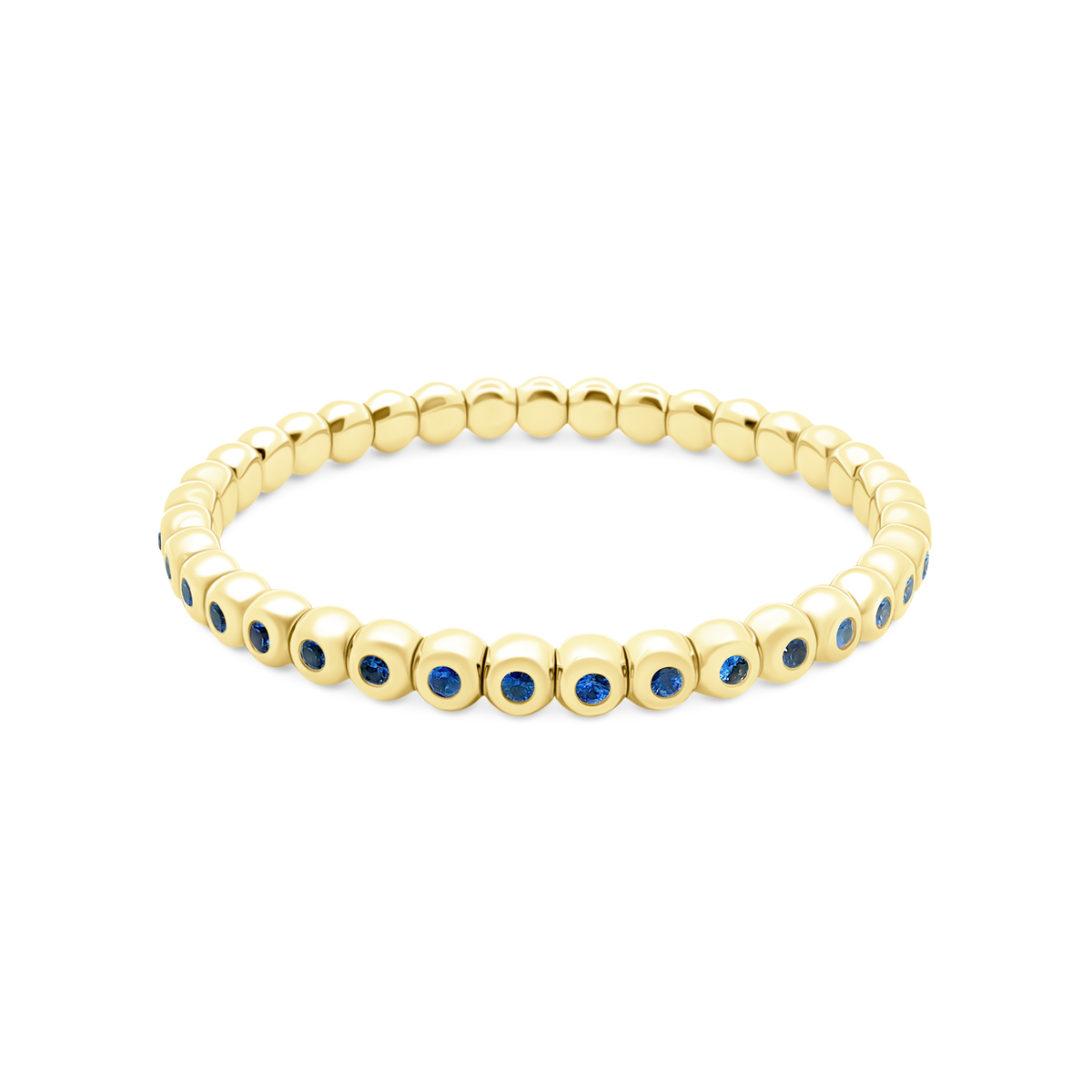 18k Yellow Gold Sapphire Stretch Bracelet — photo 1 of 2