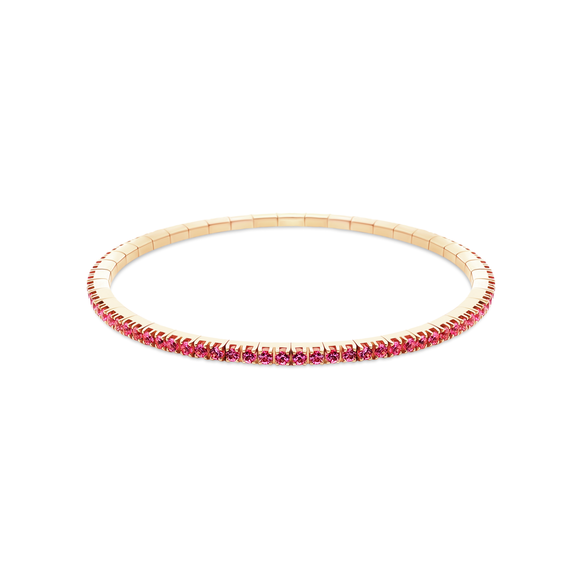 18k Rose Gold Pink Sapphire Stretch Bracelet — photo 1 of 1