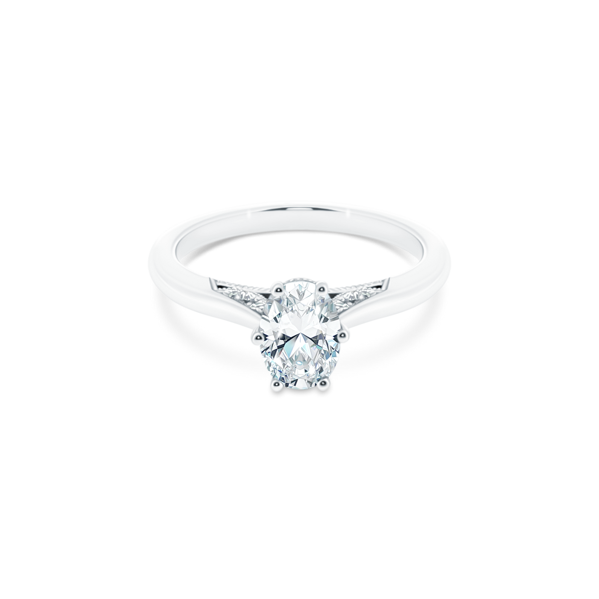 Tacori Oval Solitaire Diamond Engagement Ring — photo 1 of 3