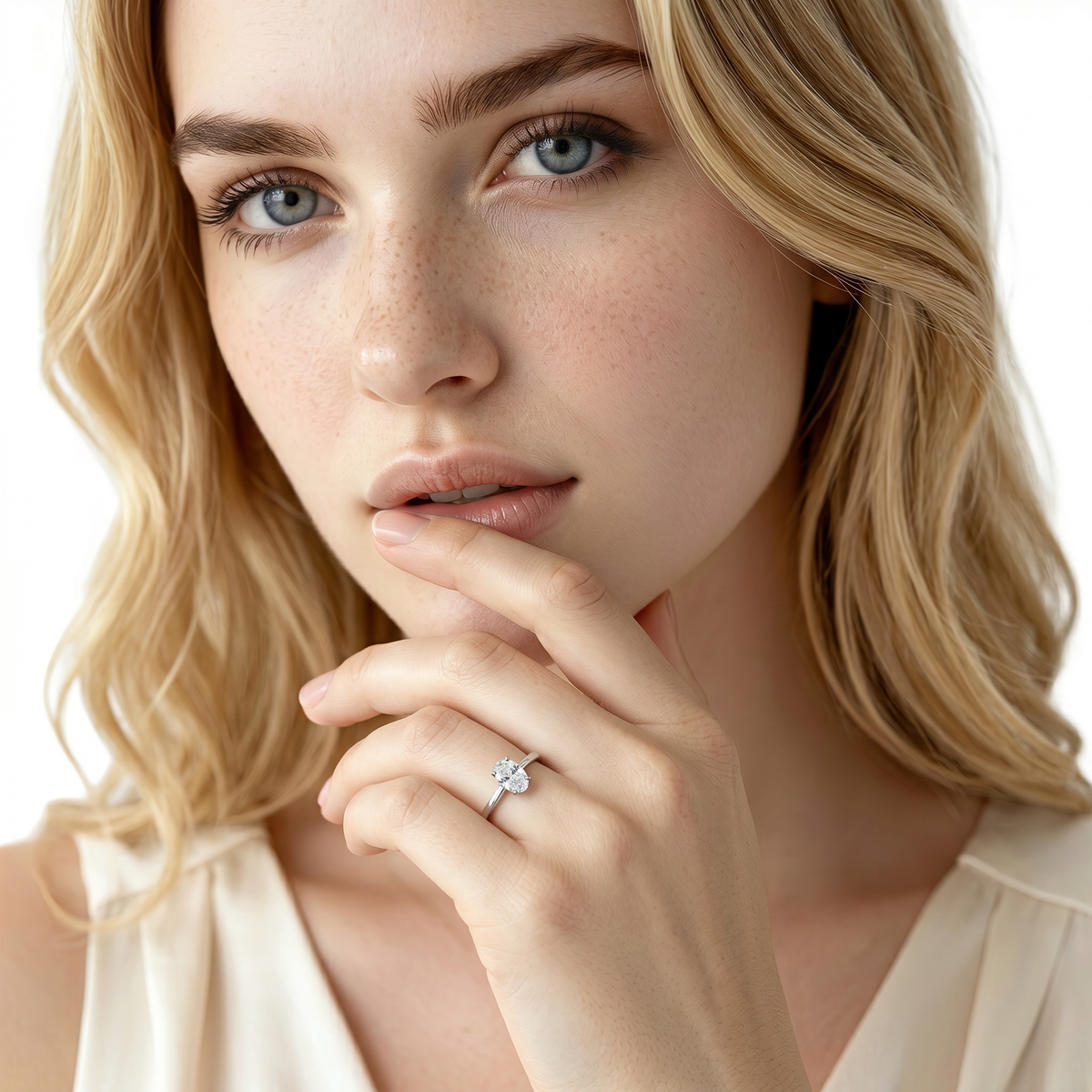 Tacori Oval Solitaire Diamond Engagement Ring — photo 2 of 3