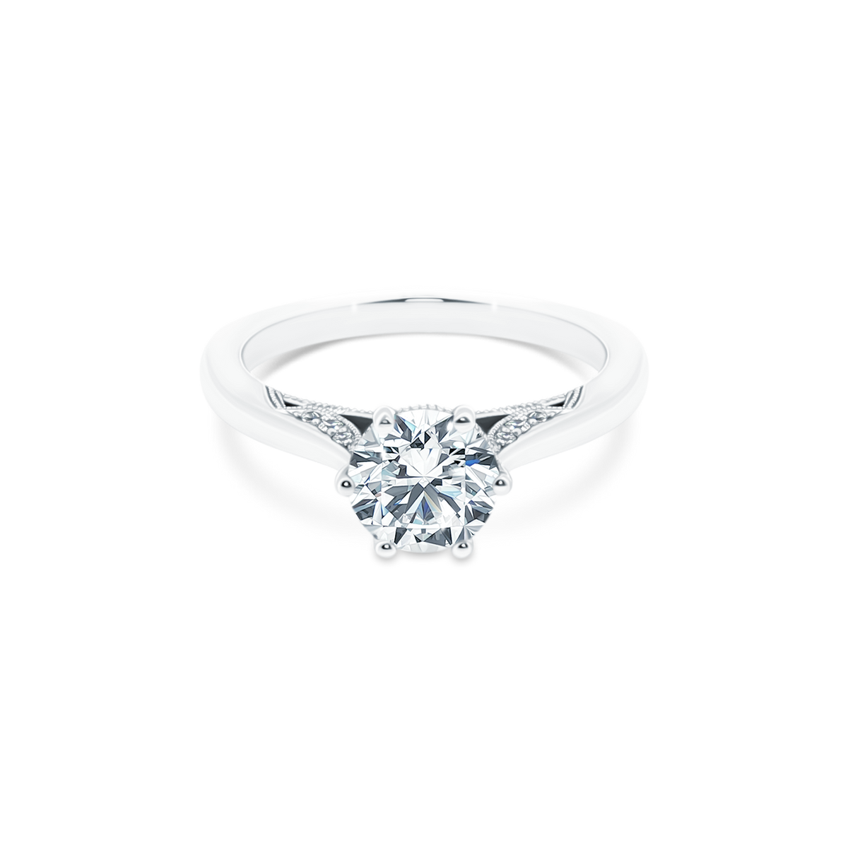 Tacori Round Solitaire Diamond Engagement Ring — photo 1 of 3