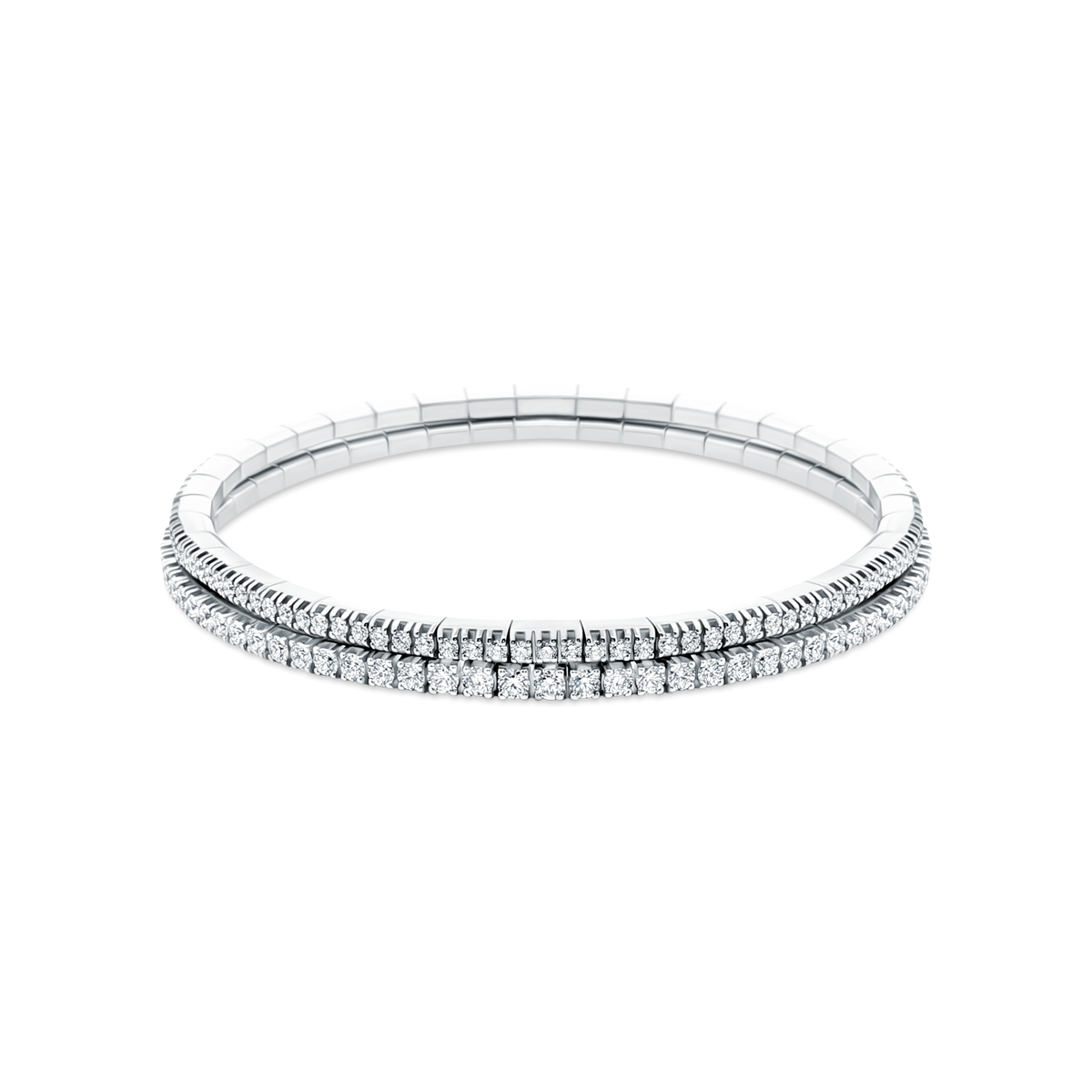 18k White Gold Diamond Stretch Bracelet — photo 3 of 3