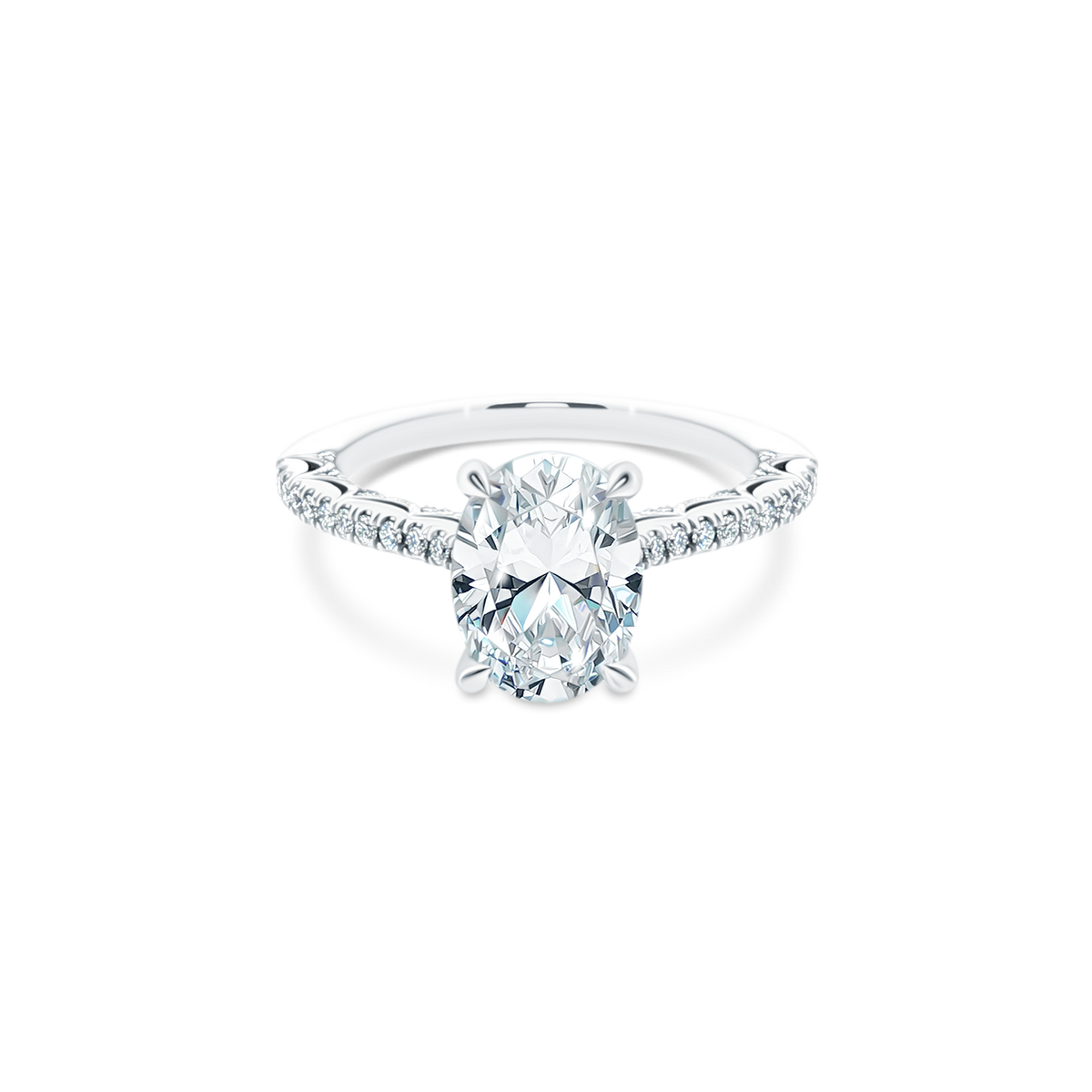 Tacori Oval Diamond Pave Engagement Ring — photo 1 of 3