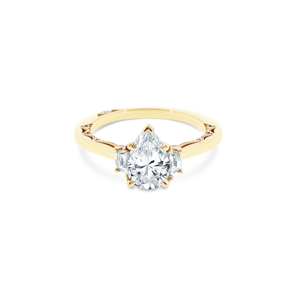 Tacori Three Stone Diamond Engagement Ring — photo 1 of 3