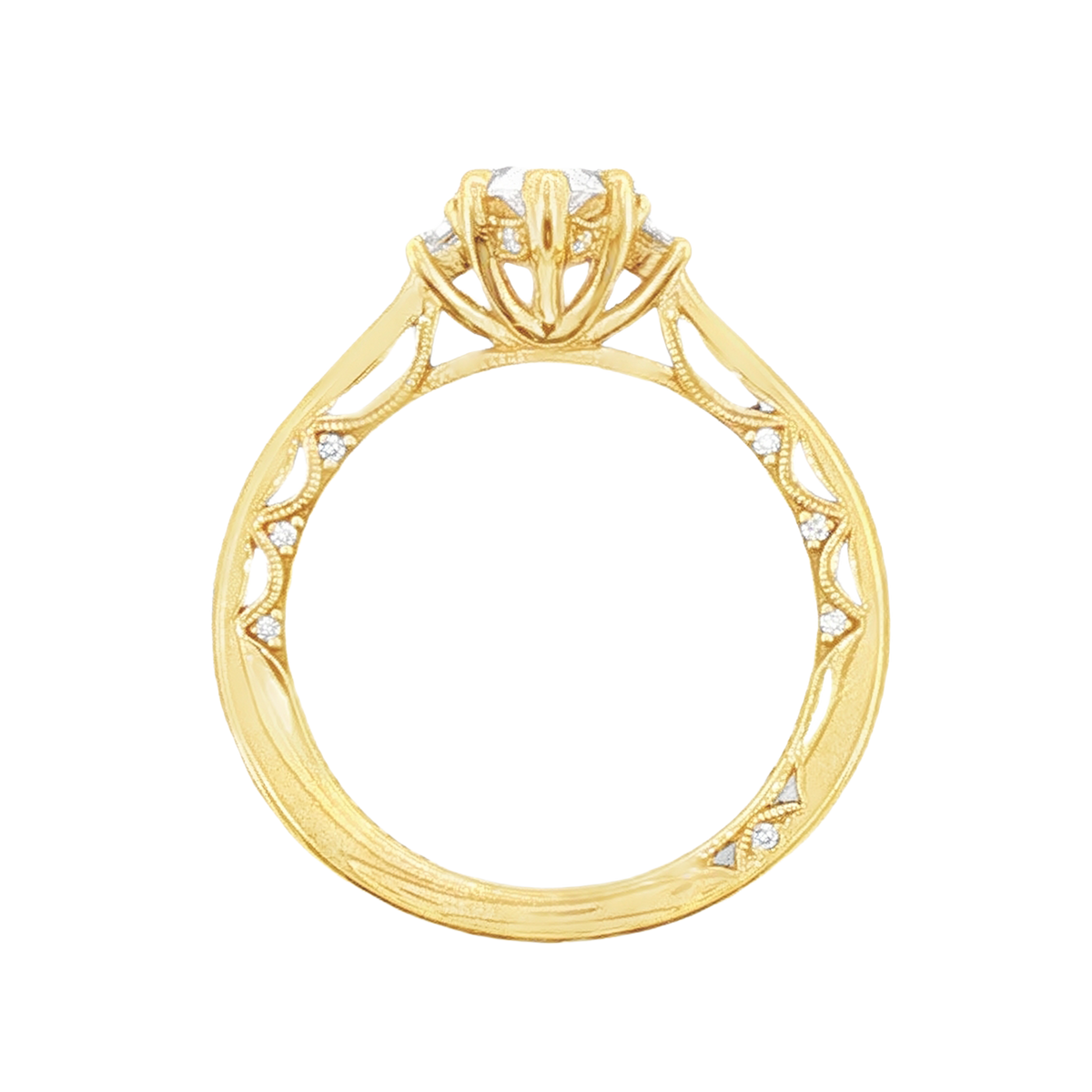 Tacori Three Stone Diamond Engagement Ring — photo 3 of 3