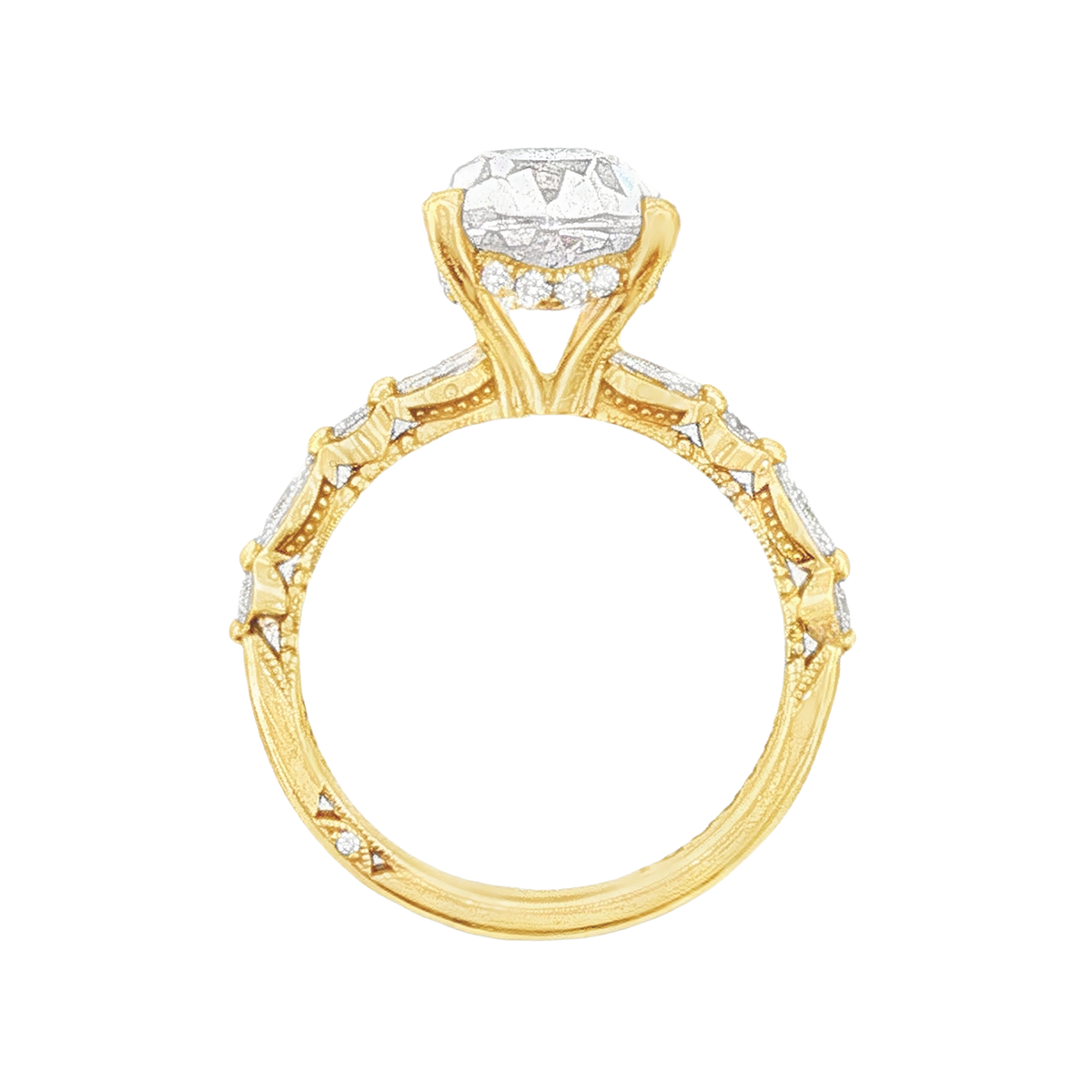 Tacori Oval Solitaire Diamond Engagement Ring — photo 3 of 3