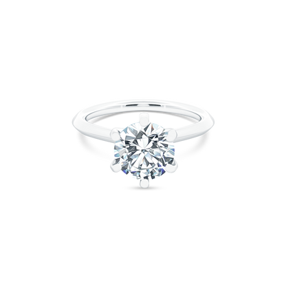 Precision Set Round Solitaire Diamond Engagement Ring — photo 1 of 3