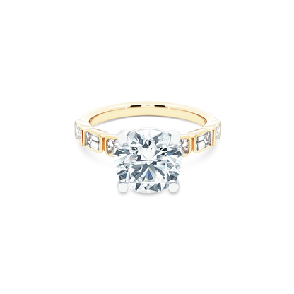 Precision Set Round Diamond Channel Set Engagement Ring — photo 1 of 3