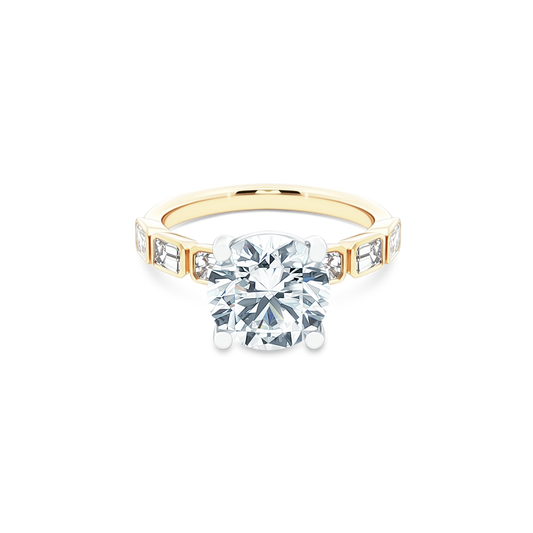 Precision Set Round Diamond Channel Set Engagement Ring — photo 1 of 3