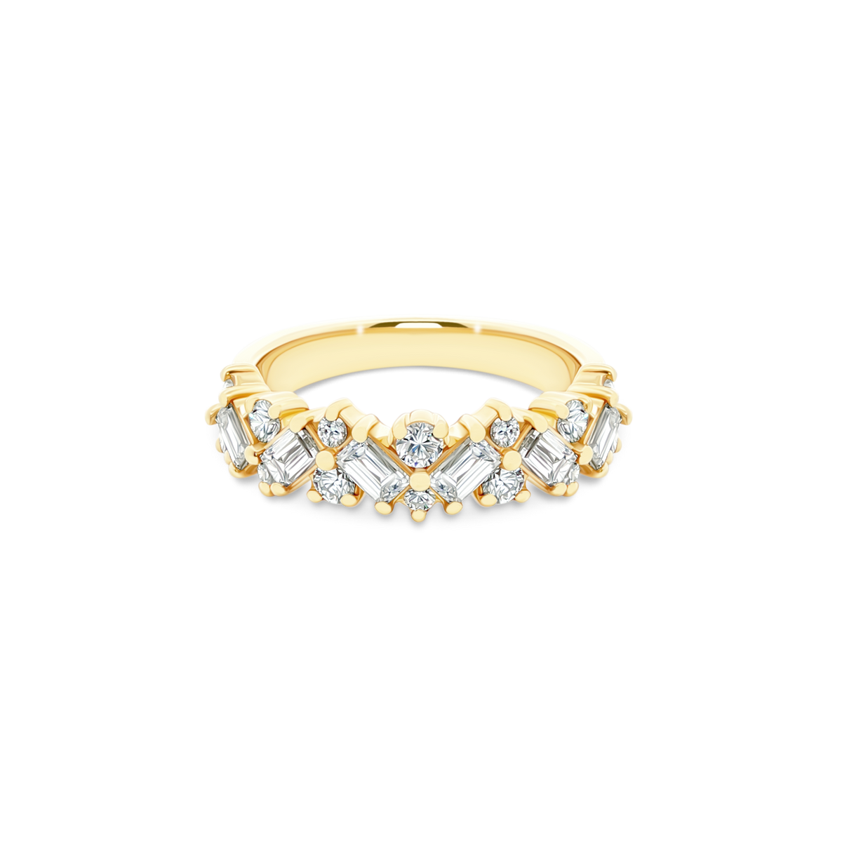 Christopher Designs Mixed Shape Diamond Wedding Ring — photo 1 of 3
