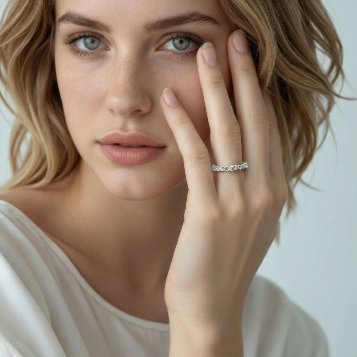 Christopher Designs Mixed Shape Diamond Wedding Ring — photo 2 of 3
