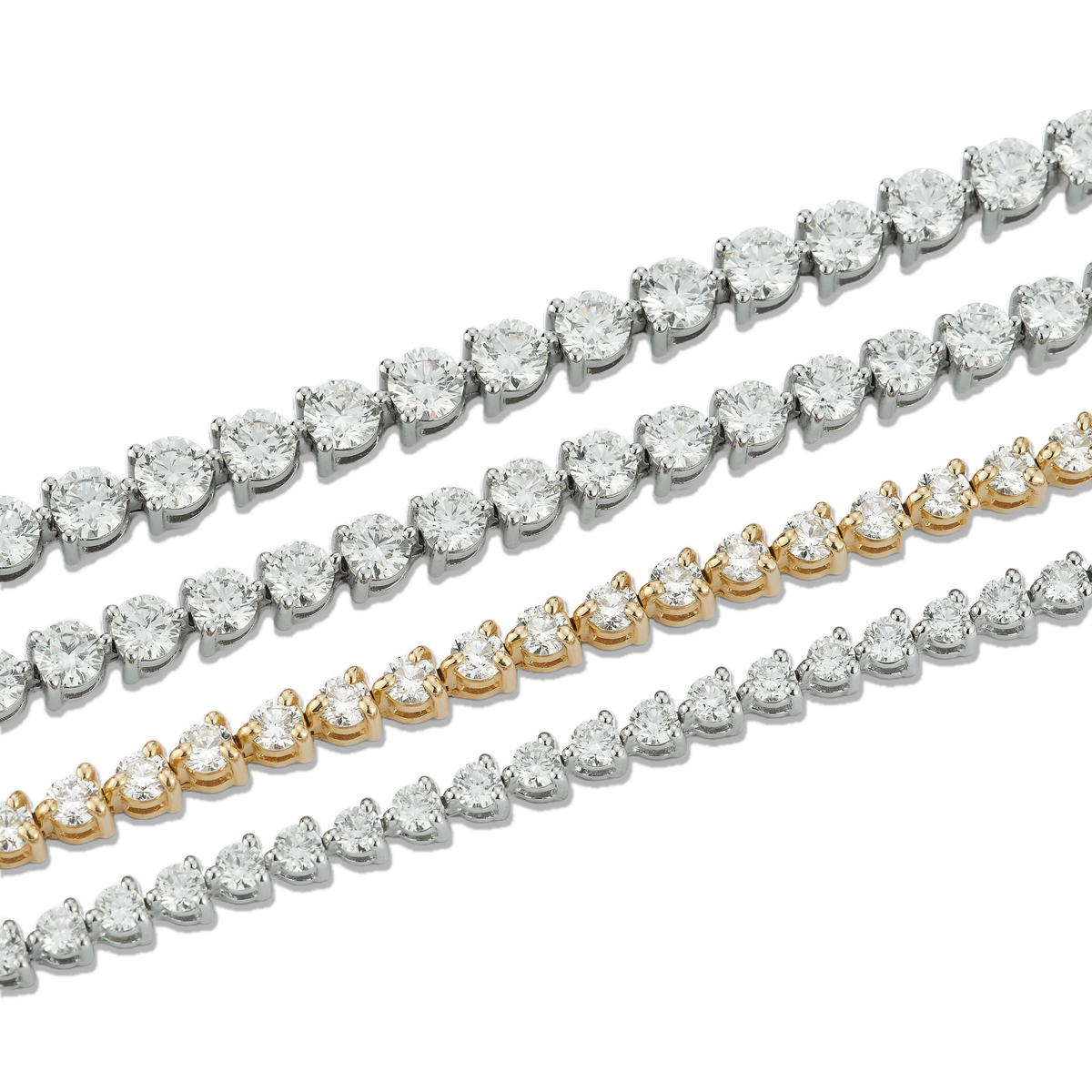 3.00 to 13.00ct Three Prong Diamond Tennis Bracelet — photo 1 of 3