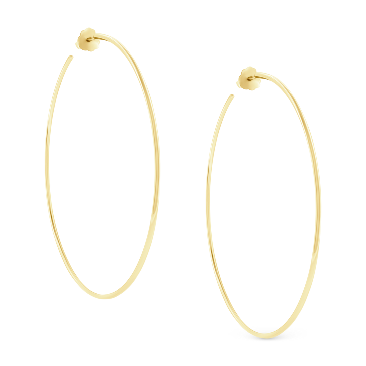 18k Yellow Gold Hoops — photo 1 of 2