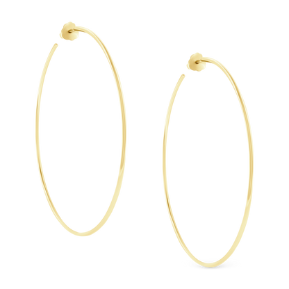 18k Yellow Gold Hoops — photo 1 of 2