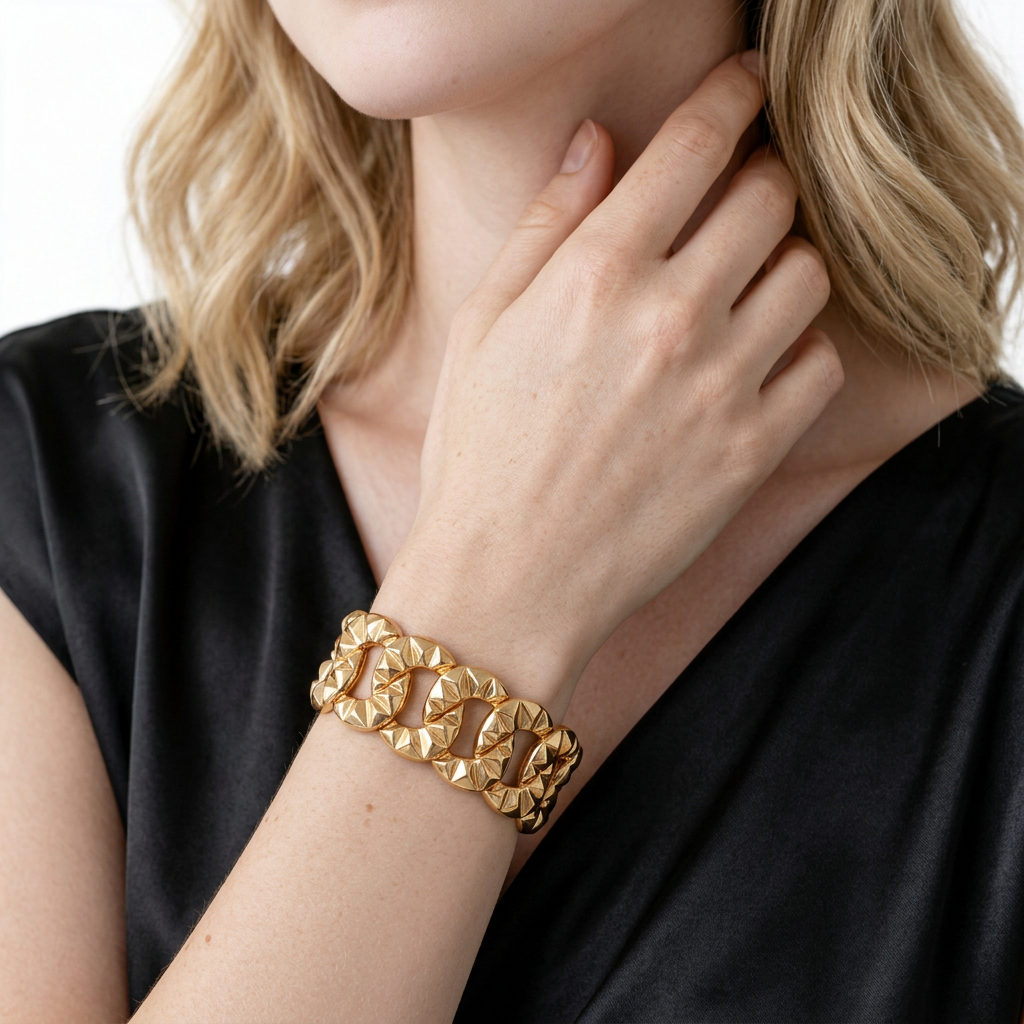 18k Yellow Gold Cuff Bracelet — photo 2 of 2