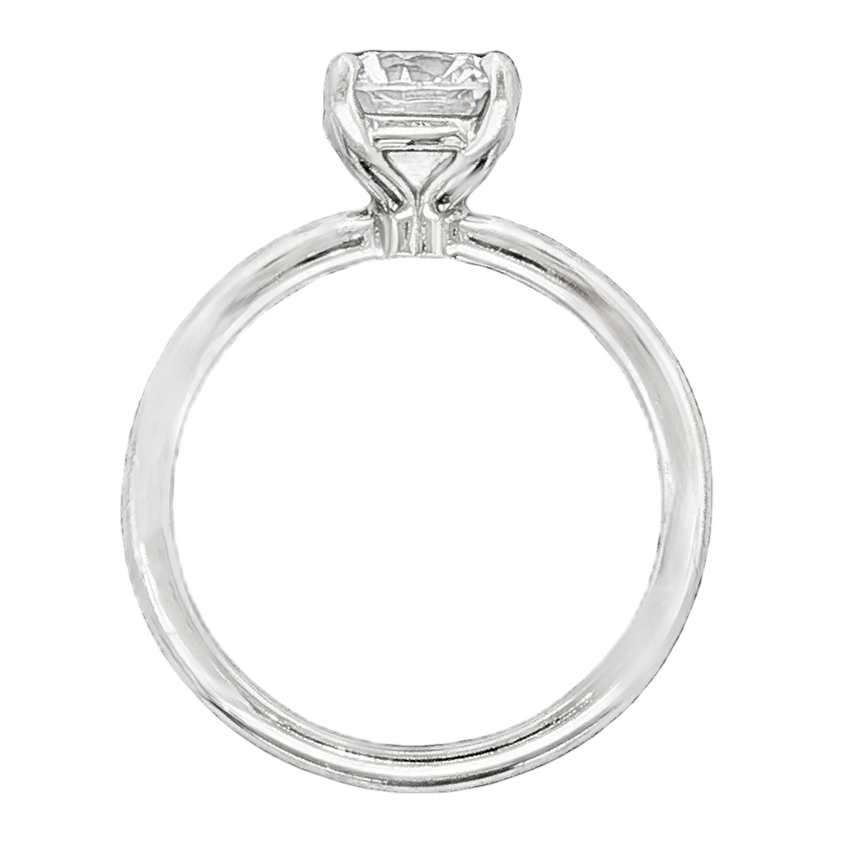 Precision Set Round Solitaire Diamond Engagement Ring — photo 2 of 3