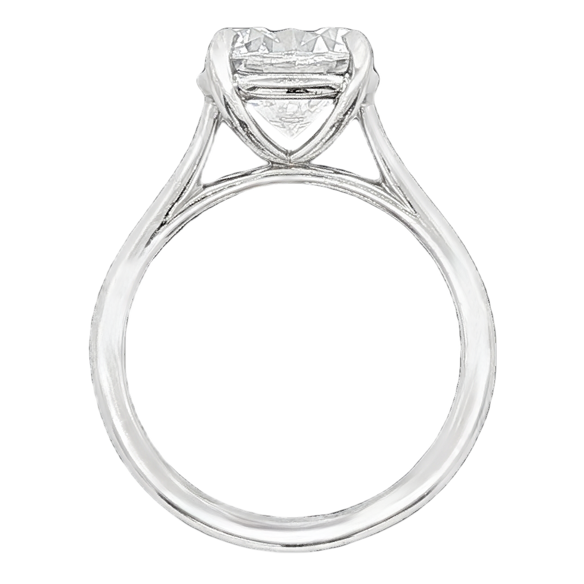 Precision Set Round Solitaire Diamond Engagement Ring — photo 3 of 3