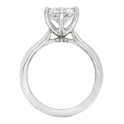 Precision Set Round Solitaire Diamond Engagement Ring — photo 2 of 3
