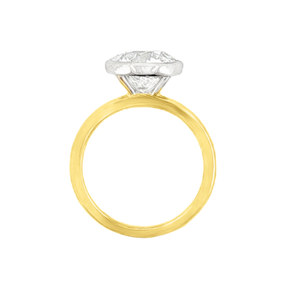 2.84ct 18k Yellow Gold and Platinum Diamond Solitaire Mounting — photo 2 of 2