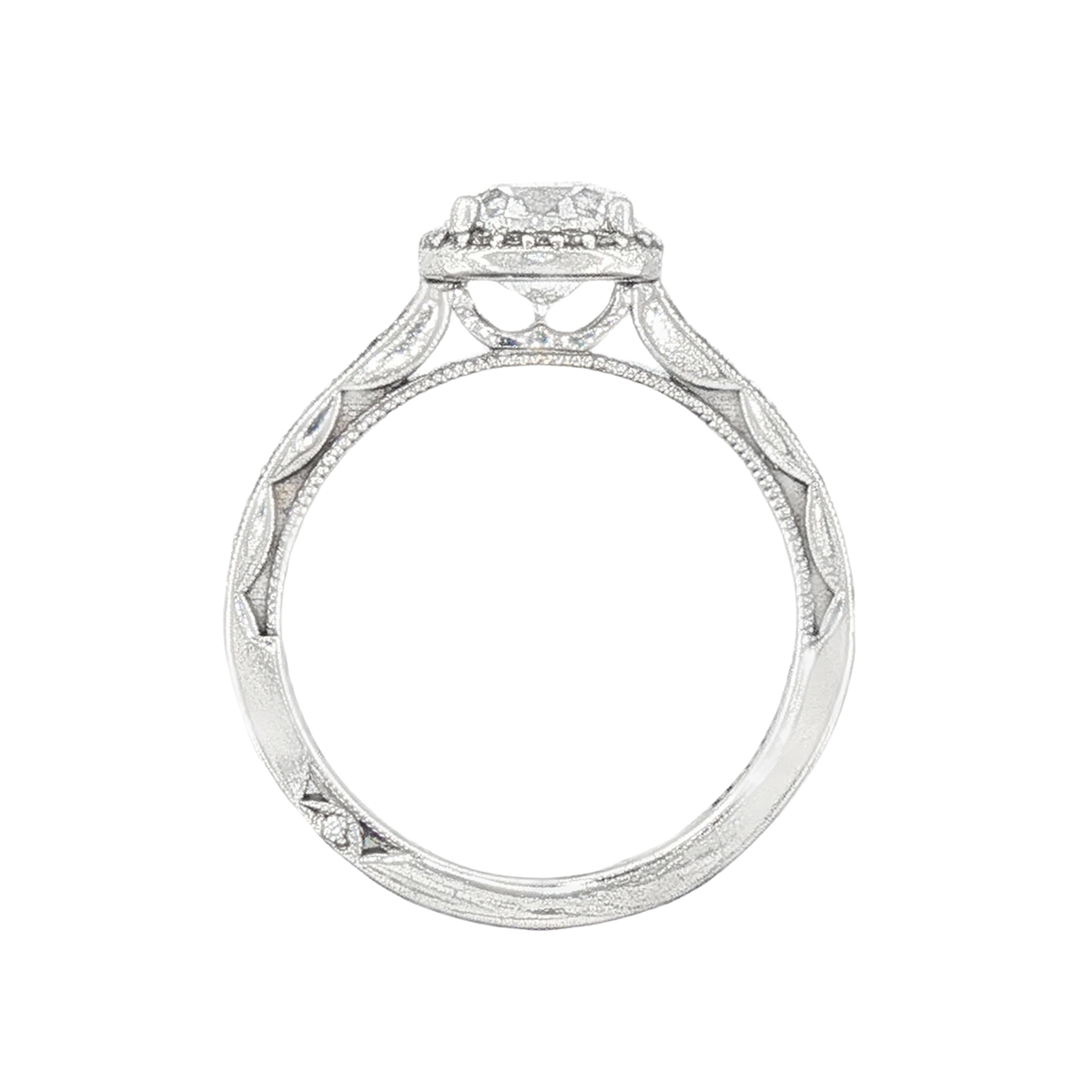 Tacori Round Diamond Halo Engagement Ring — photo 3 of 3