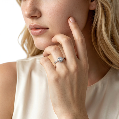 Tacori Round Diamond Halo Engagement Ring — photo 2 of 3