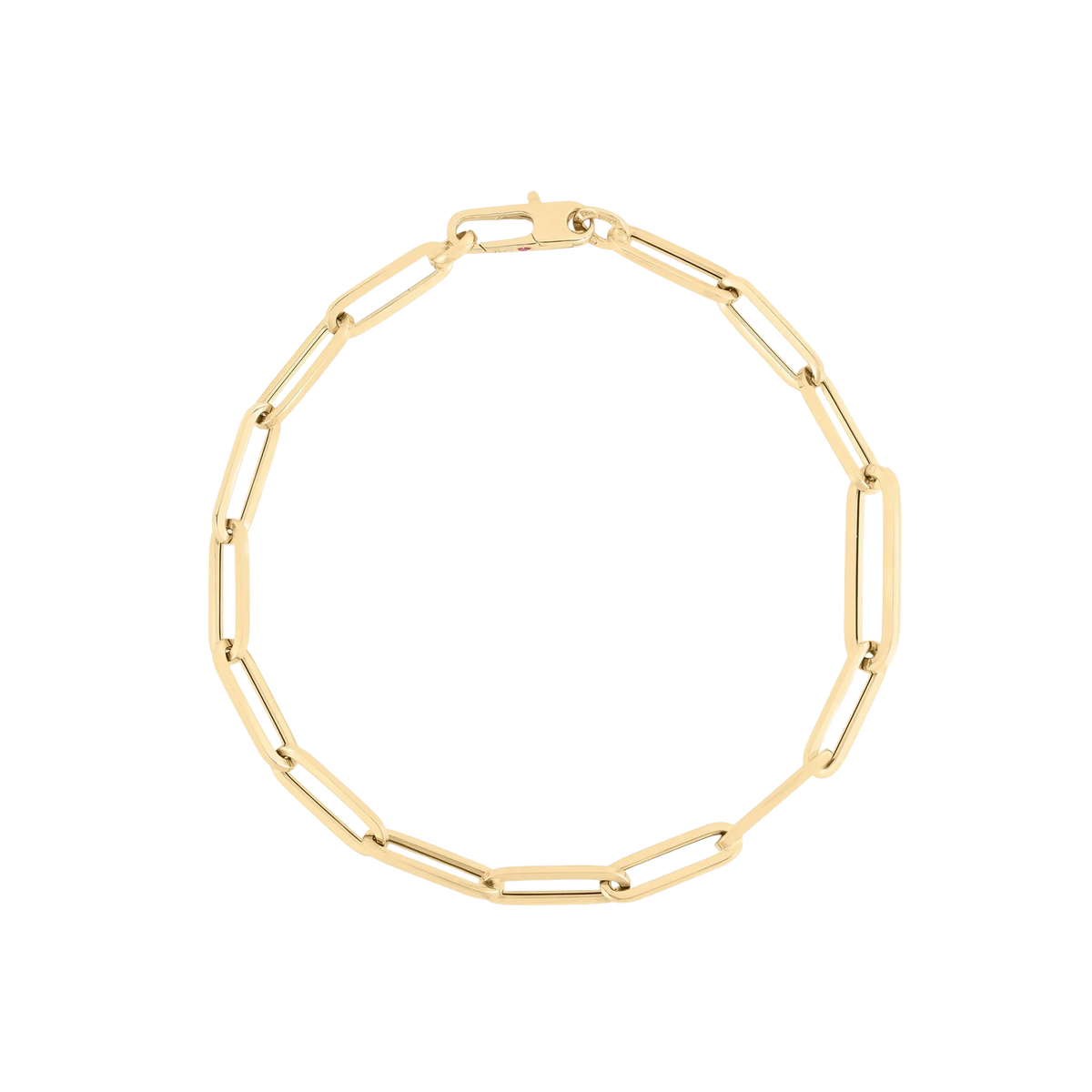 Roberto Coin 18K Yellow Gold Alternating Size Paperclip Link Chain Bracelet — photo 1 of 1