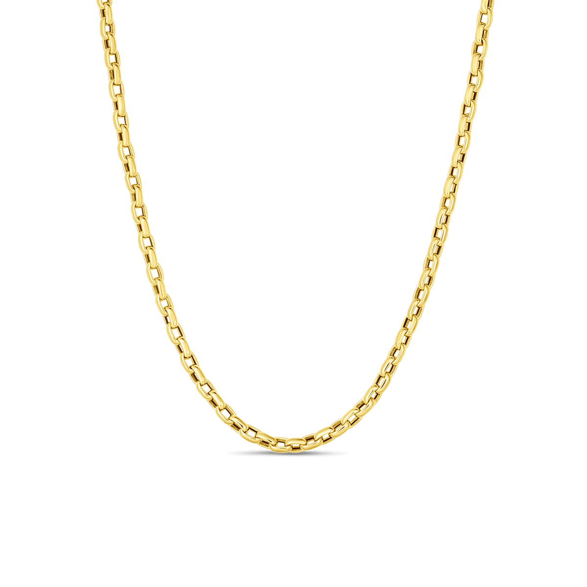 Roberto Coin 18k Yellow Gold Fine Gauge Oval Link Chain Necklace — photo 1 of 1
