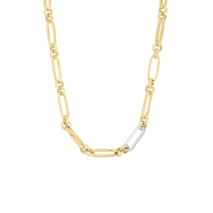 Roberto Coin 18K Yellow Gold Diamond Link Chain Necklace — photo 1 of 1