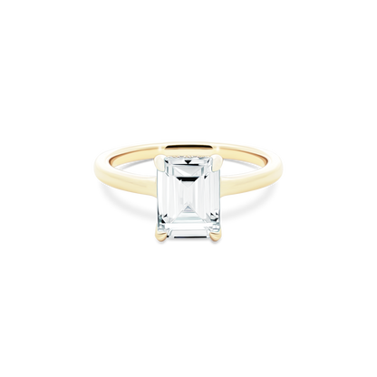 Signature Emerald Solitaire Diamond Engagement Ring — photo 1 of 3