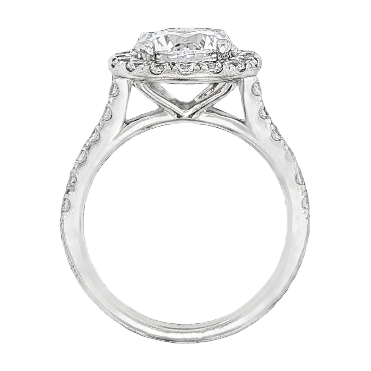 Signature Round Halo Diamond Engagement Ring — photo 3 of 3
