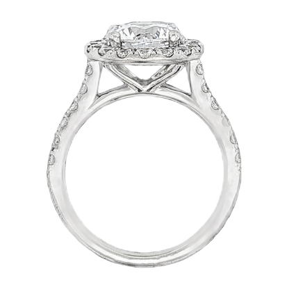 Signature Round Halo Diamond Engagement Ring — photo 3 of 3