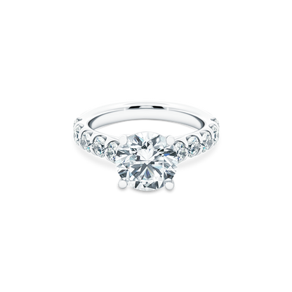 Precision Set Round Cut Diamond Engagement Ring — photo 1 of 3