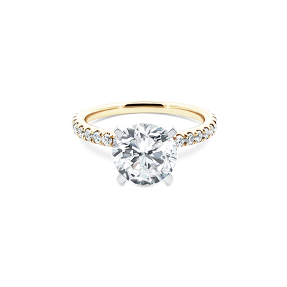 Signature Round Diamond Pave Engagement Ring — photo 1 of 3