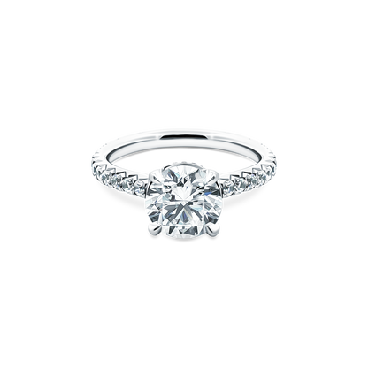 Signature Round Diamond Pave Engagement Ring — photo 1 of 3