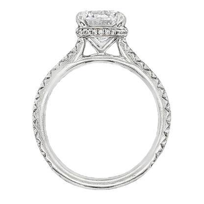 Signature Round Diamond Pave Engagement Ring — photo 3 of 3