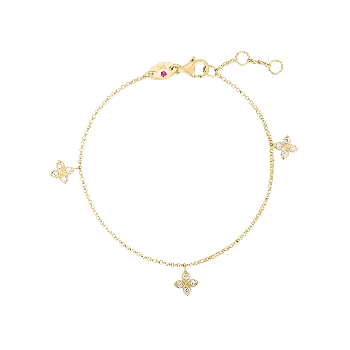 Roberto Coin Love In Verona Dangling Flower Station Bracelet — photo 1 of 3