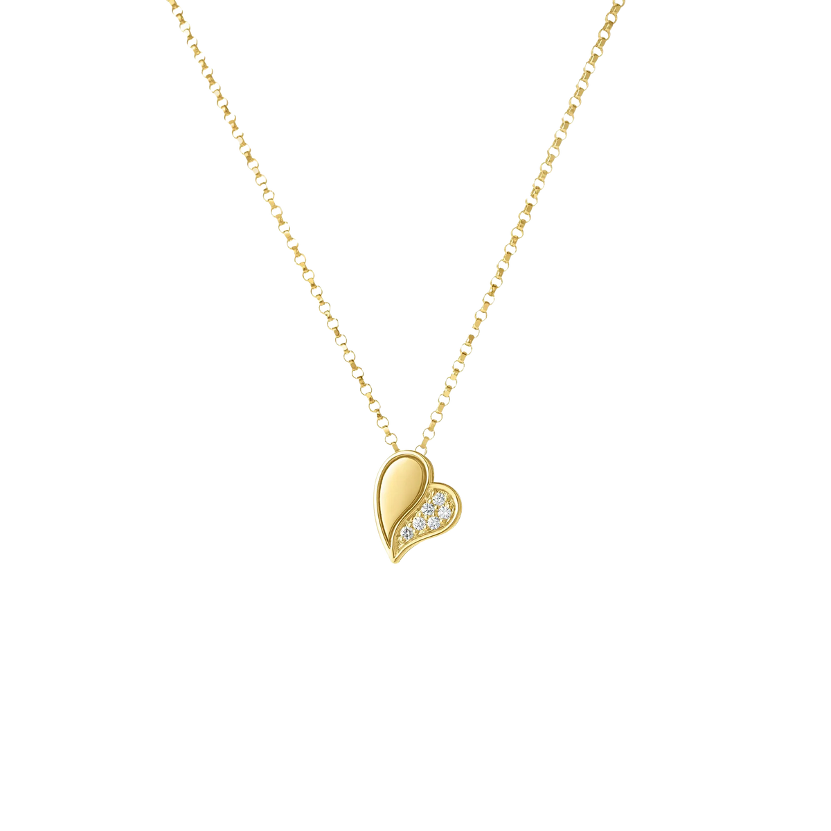 Roberto Coin 18K Yellow Gold Diamond Heart Necklace — photo 1 of 1