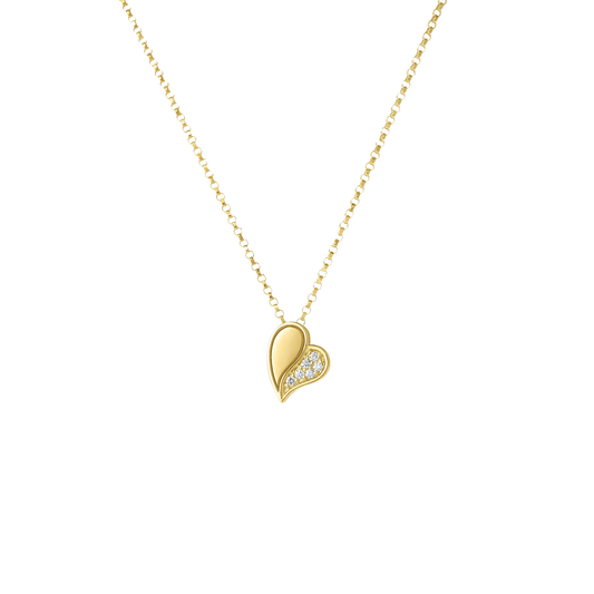 Roberto Coin 18K Yellow Gold Diamond Heart Necklace — photo 1 of 1