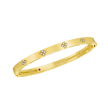 Roberto Coin Love in Verona 18K Gold Diamond Accent Bangle — photo 3 of 3
