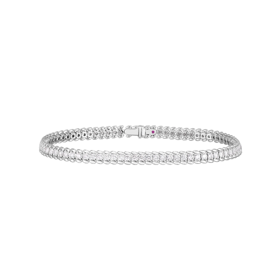 Roberto Coin 18K Gold Diamond Ribbed Tennis Bracelet — photo 1 of 2