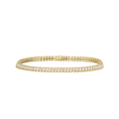 Roberto Coin 18K Gold Diamond Ribbed Tennis Bracelet — photo 2 of 2