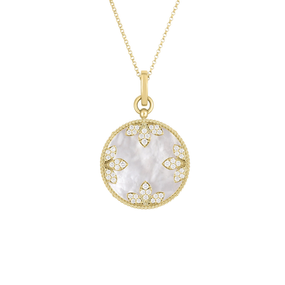 Roberto Coin 18K Yellow Gold Diamond & Mother Of Pearl Necklace — photo 1 of 1