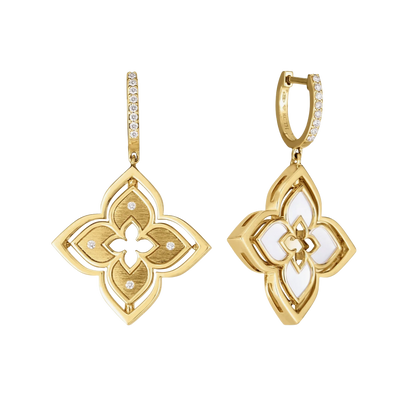 Roberto Coin Venetian Princess 18K Yellow Gold Diamond & Mother Of Pearl Drop Earrings — photo 1 of 1