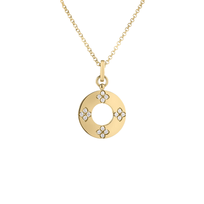 Roberto Coin Love in Verona 18K Yellow Gold Diamond Circle Necklace — photo 1 of 1